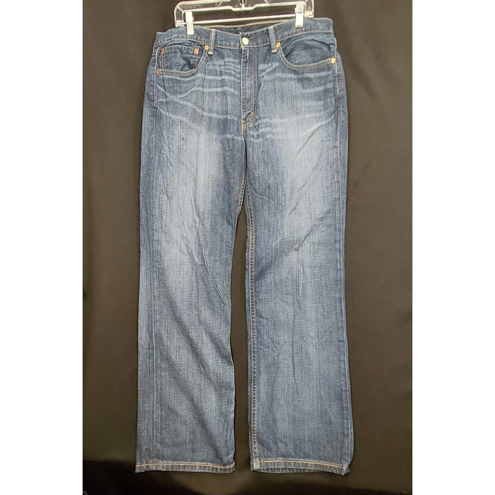 Levis 514 00514-0541 Straight Fit Jeans Mens 38x32 Medium Wash Blue Denim